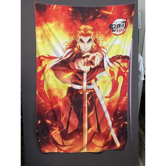 Demon Slayer Rengoku Wall Tapestry Anime Poster Banner Large 40x60 Inch Japan - Picture 1 of 6